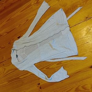 Armani Luxury White/Silver-filigree Sweater Jacket Size XS